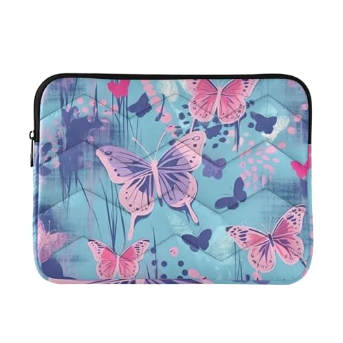 Funda para portátil de 13-14 pulgadas impermeable con mariposas