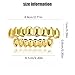 ASLLRISONY Women and Men Gold-Plated Brass Hip Hop Dental Removable Grillz, Halloween Costume Accessory Cosplay, 8 Top and Bottom Set Teeth Grillz with Extra Molding Bars