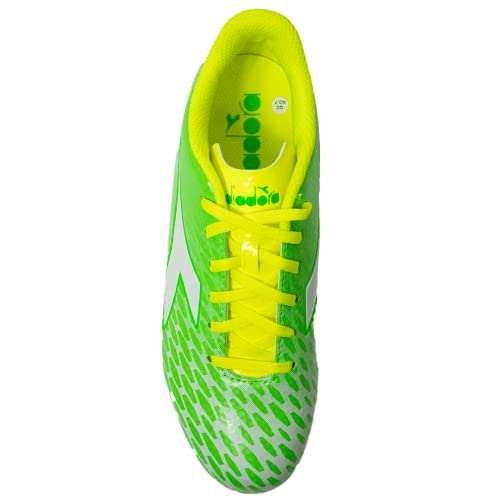 Diadora Boys Cattura Md Jr Soccer Fg Shoes, Green/Yellow, 5 Big Kid #TOP3