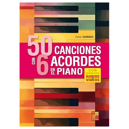 50 canciones con 6 acordes en el piano (Libro de gran formato con grabaciones audios y vídeos para descargar)