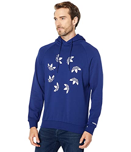 Image of adidas Originals Men's Adicolor Shattered Trefoil Hoodie, Night Sky/White, X-Large