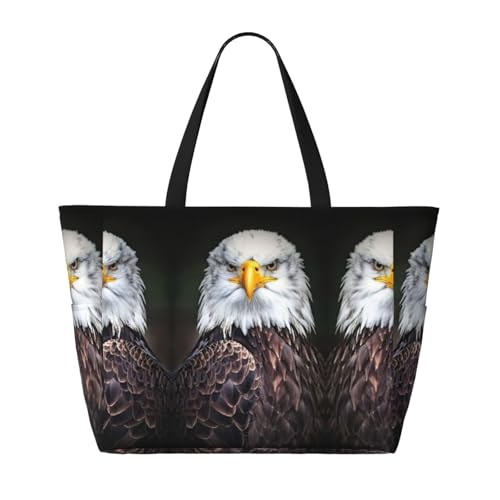Sacs à main décontractés grande capacité avec motif aigle blanc