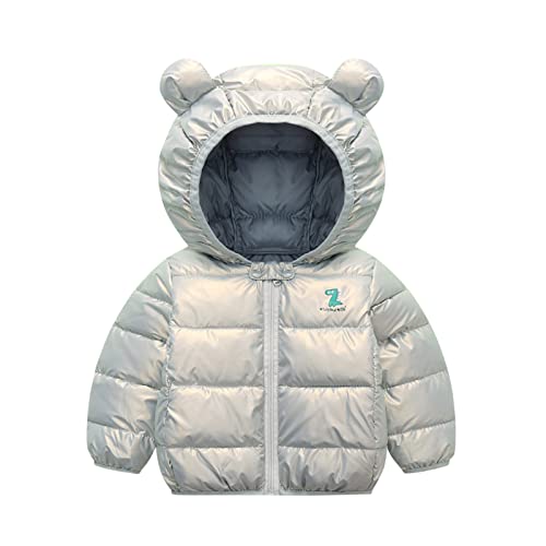 Winter Down Coats for Kids Baby Boys Girls Light Puffer Padded Jacket Bear Hoods Infant Winter Outerwear