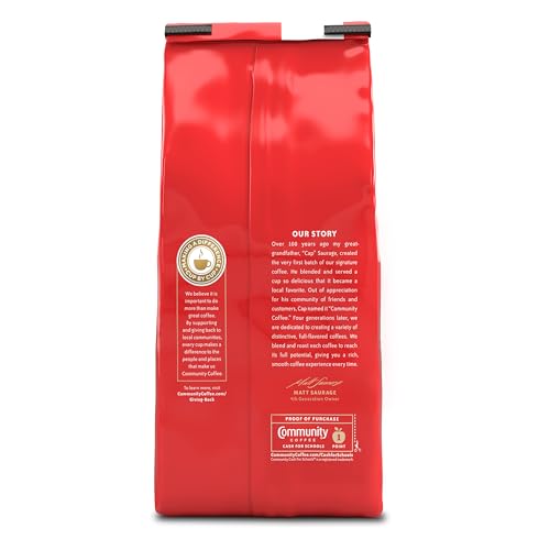 Image of Community Coffee New Orleans Blend, Special Dark Roast Ground Coffee, 12 Ounce Bag (Pack of 3)