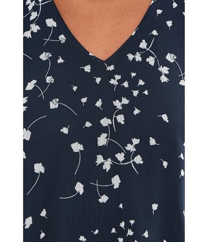 Image of Calvin Klein Floral Chiffon Shift Dress