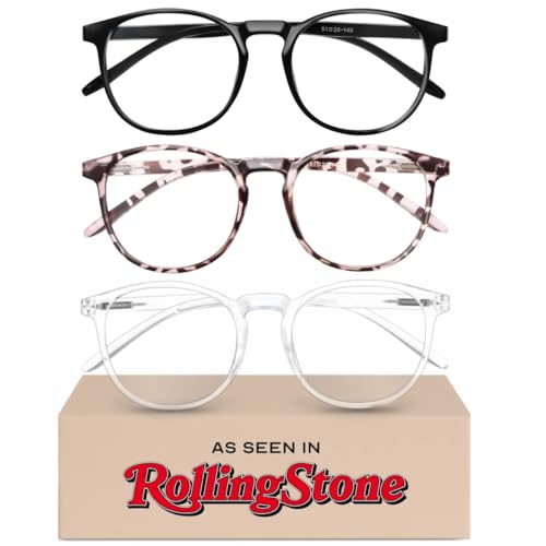 IBOANN Chic & Comfy Blue Light Glasses for Women - 3-Pack...