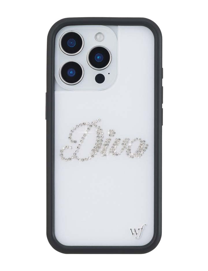 Image of Wildflower Cases - iPhone 16 Pro Compatible - Rhinestone Diva | Impact-Certified 6.5 ft Drop Protection Case, Raised Protective Bumper, Cute Aesthetic Design, Women-Owned Small Business
