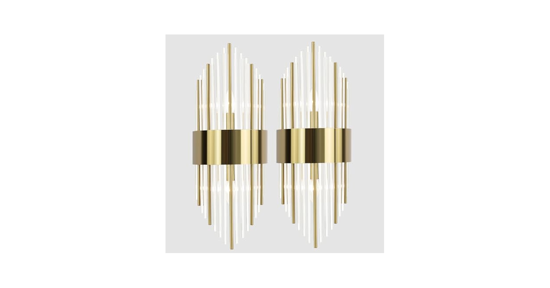 Glass Wall Sconce YUYI 14 In. 1-Light 1-Piece Gold Wall
