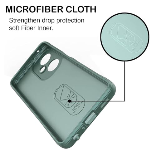 Image of amazon basics Mobile Cover for Vivo Y27 4G | Full Camera Protection | Liquid Silicon Case | Flexible Bumper Case for Vivo Y27 4G (Green)