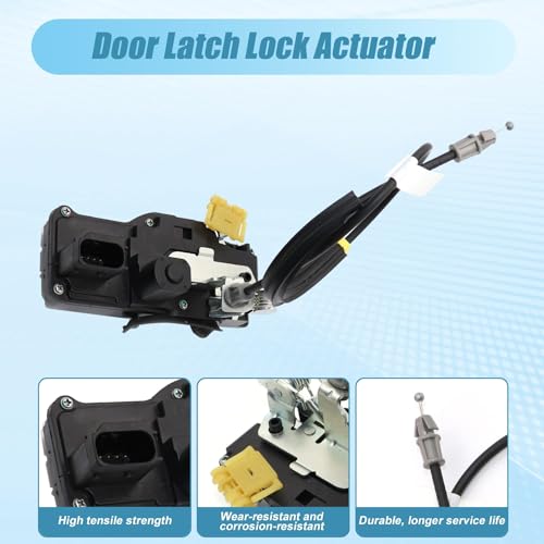 Image of Door Latch Lock Actuator Front Left Driver Compatible With Cadillac CTS Base 2008-2014 Sedan, Wagon, Without Keyhole #22922943 15269872 19210210 20922217 22791011 25831217 25876536 931394 DLA1119
