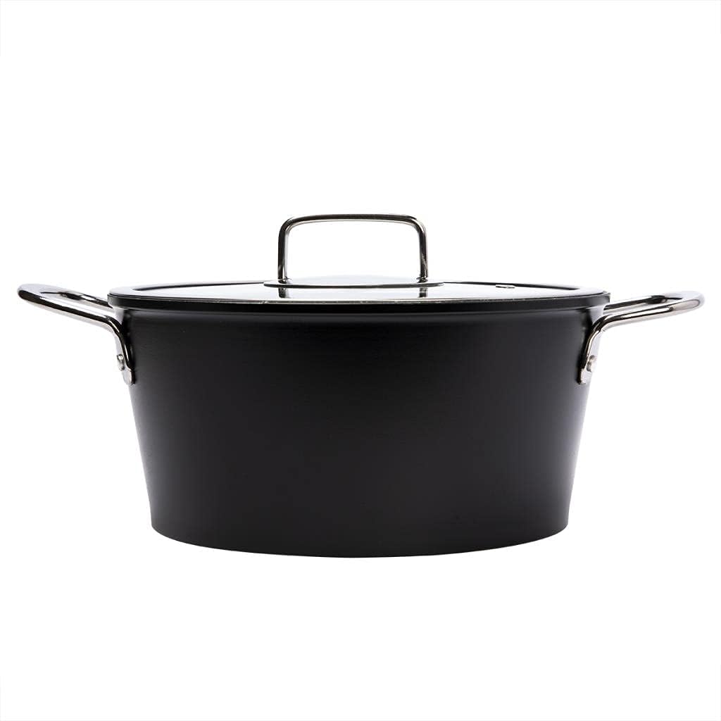 Serenk Excellence Granite Egg Pan, PFOA Free Frying Pan, Extra Thick Bottom Non Stick Fry Skillet, 1.8 in 1.5 qt Omelette Pan with Glass Lid, Oven and Dishwasher Safe (8.66in 84.53oz)