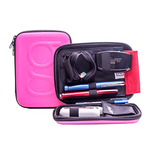 Glucology™ Diabetic Travel Case - Organizer Pack for Blood Sugar Test Strips, Medication