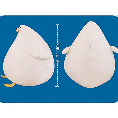 OUKEYI Lustiges Plüsch-Möwenkissen, Simulation, süßes fettes Huhn-Puppenspielzeug, weiches gefülltes Kissen, Huhn-Plüschkissen, Bodenmatte, Kawaii-Festivalgeschenke (40 cm)