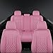 EVCHAREN Car Seat Covers for VW/Volkswagen Beetle 2012-2018 2019, Full Set Stylish Breathable Faux Leather Seat Cover Waterproof Seat Protectors,Comfort Car Chair Cushion Vehicle Seat Covers Pink