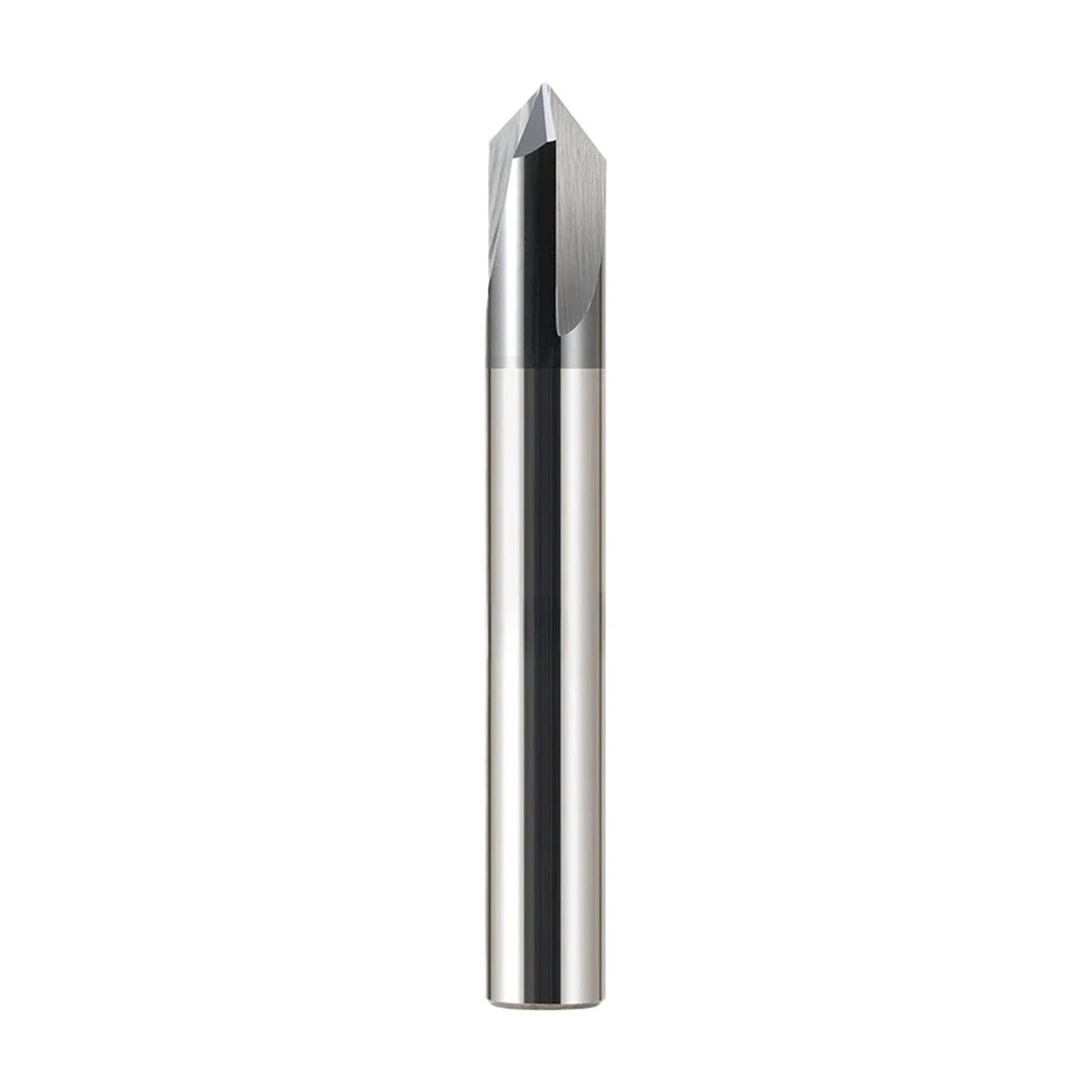 1pc HRC65 Rivestimento for Scanalatura Diritta Smussatura A Due Bordi Fresa A 3 Taglienti 60° 90° 120° Acciaio Inossidabile Speciale(2.0x4Dx50Lx90Deg)