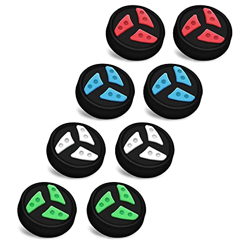 BRHE 8 Packs Thumb Grip Cap Soft Silicone Controller Analog Joystick Protective Cover Replacement Kits for PS5 PS4 PS3 PS2 Switch Pro Xbox One/360/Series X/S