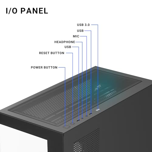 Image of Ant Esports Crystal Z3 Mid-Tower Computer Case /Gaming Cabinet - Black | Support ATX, M-ATX, ITX | Pre-Installed 3 ARGB Fans