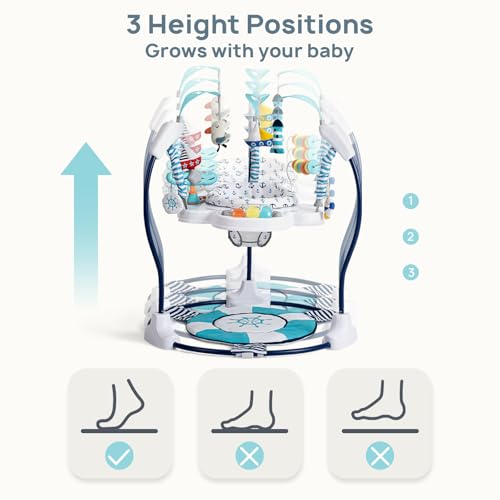 Image of AskCat Baby Activity Center Jumper Interactive Activity Jumper Play Center with Infant Toys, 360 Rotating Seat