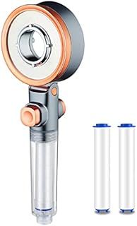 VEHHE Shower Head (NOT for Electric Showers), High Pressure Shower Heads with Filter, Powerful Double-Face Shower Head with Extra 2 Replaceable Filter, Hard Water Filter Shower Head with 3 Modes