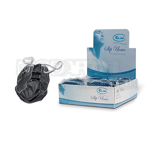 DISPENSER CON 100 SLIP TANGA UOMO MONOUSO IN TNT PER MASSAGGI LAMPADA SOLARIUM ESTETISTA PROFESSIONALE