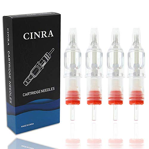 Tattoo Needle Cartridges, CINRA 20Pcs Disposable Tattoo Cartridge Needles Mix Size 5RM 7RM 9RM 11RM Curved Magnum Cartridge Tattoo Needles for Cartridge Machine Pen Tattoo Supplies (#12 Standard RM)
