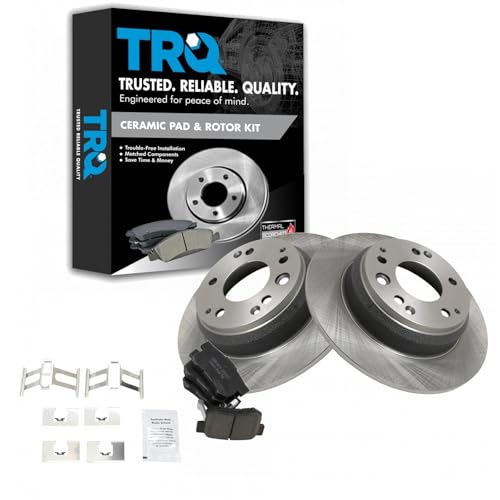 Image of TRQ Rear Brake Pad and Rotor Set Ceramic