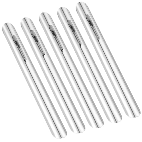 BATHVEVE Raschietto per Briciole di Pane in Acciaio Inox 5 Pezzi Clip Fissa Portatile, Spazzatrice da Tavolo per Ristoranti, Panetterie e Uso Cucina Professionale