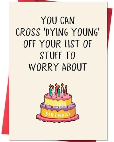 YIWANSIN Funny Birthday Card For Men Women, Witty Birthday