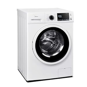 Midea MLH25N7BWW Compact Front-Load Machine, 24″ Energy & Space-Saving Washer, Steam Care and Cold Wash Stackable Laundry, for Family Daily use, 2.5 Cu.ft, White