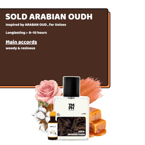 Image of TMPerfumehouse Arabian Oudh EDP for Men & Women | Musk, Aromatic & Long Lasting Perfume Spray | Amber, Vanilla & Warmspicy Fragrance | Luxury Gift for Him & Her | TMPH | 50ml