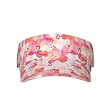 Pink Flamingo Funny Sun Visor Hats Cap for Women Men Golf Running Sports UV Protection Empty Top Athletic Adjustable