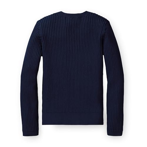 Image of Hope & Henry Girls' Long Sleeve Fancy Cardigan Sweater with Stripe Trim