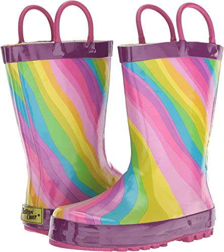 Image of Western Chief Kids Ladybug Rain Boot(Toddler /Little Kid /Big Kid) | Built for outdoor play, pull-on loops for self-dressing, comfort EVA insole, rubber traction outsole, toddler to big kid size