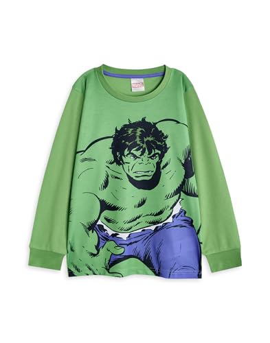 Marvel Boys Pajama Set Pack of 3 | Kids Spiderman Hulk & Captian America Graphic Top & Long Leg PJ Bottoms Children Avengers4