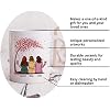 Gossby Personalized Best Friend Mug - Because Of You I Laugh A Little Harder (3 BFFs) - Custom Best Friend Gift for Women with Avatars, Names - 11oz 15oz - Gift for Friend Birthday, Christmas