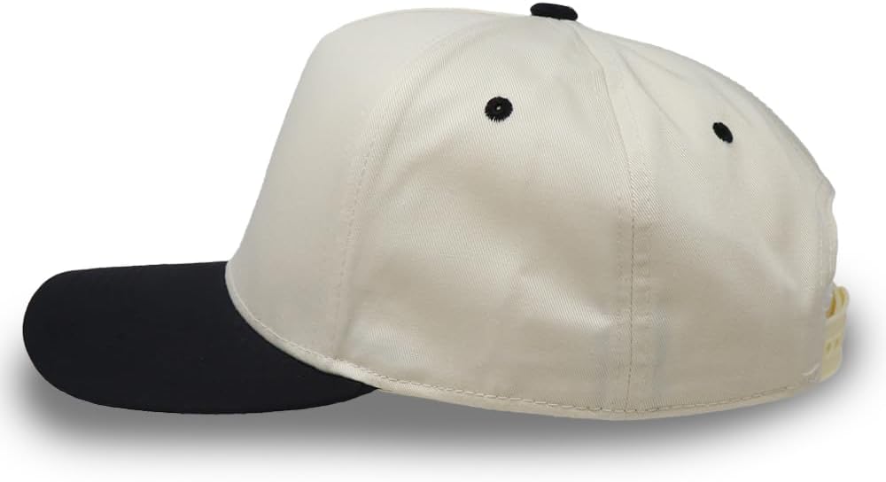 Two-Tone Blank Snapback Hat - Classic Blank Trucker Hat for Men & Women - Minimalist Baseball Cap - Image 2