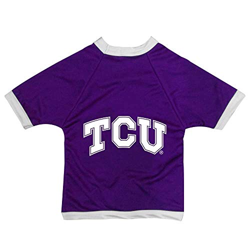NCAA TCU Horned Frogs Athletic Mesh Dog Jersey (Team Color, X-Small)
