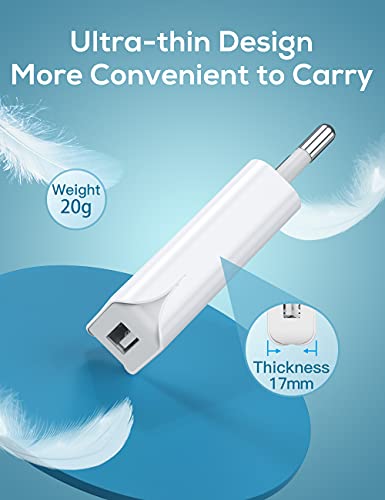 USB Ladegerät 5V 1A USB Netzteil Stecker, 5W Slim USB Netzstecker Adapter Steckdose Ladestecker für iPhone, Samsung Handy,MP3, eBook Reader und Mehr (White) - Image 4