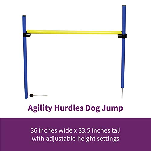 MiMu Dog Agility Training Equipment Kit with 5-Foot Full Length Dog Agility Tunnel, 8 Weave Poles, 1 Dog Agility Jump - Thumbnail 3