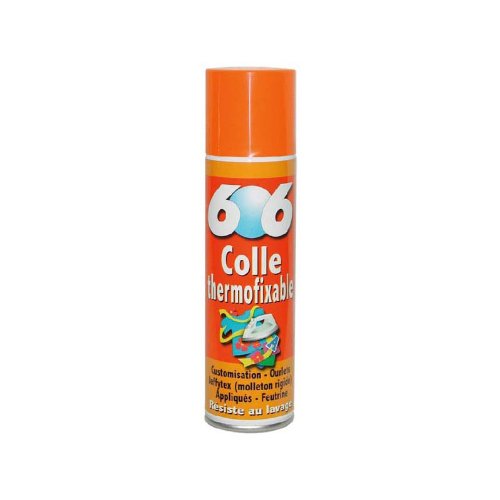 Odif - Pegamento termoadhesivo para tela 606 en aerosol - Ideal para Patchwork, bordado y costura - Resistente al lavado a máquina - Fabricado en Francia, sin ácido - Spray de 250 ml Cover