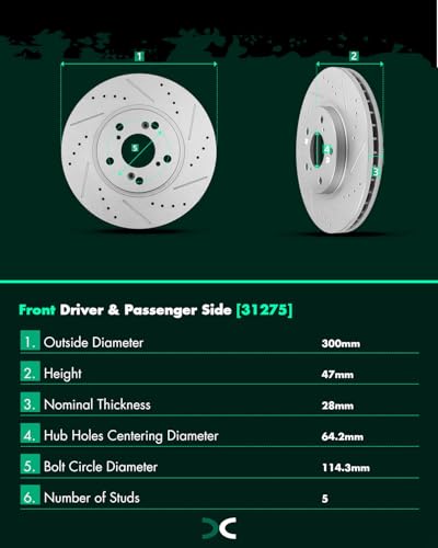 Image of SCITOO Front Brake Kits Slotted Brakes Rotor Brakes Pads:31275;D793
