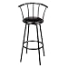 Coaster 29-Inch Swivel Dining Barstool, Black Metal (2 units per box)