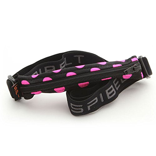 SPIbelt Running Belt Original Pocket, No-Bounce Waist Bag for Runners, Athletes Men and Women, fits Smartphones iPhone 6 7 8 X, Workout Fanny Pack, Expandable Sport Pouch, Adjustable Pink Polka