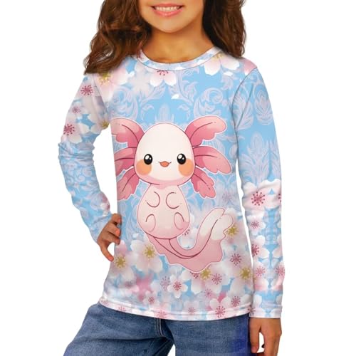 Image of Uourmeti Girls Graphic Tees Long Sleeve T Shirts for Teens Casual Tshirts Junior Sportswear Fall Tops