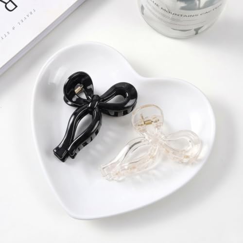 ANNA CREATIONS 2 Pcs Loop Design Hair Claw Clip, Black & 2 Pieces - Image 4