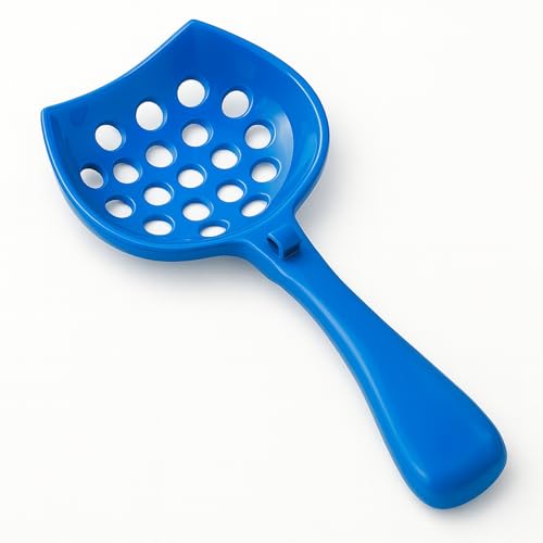 ARMATY Small cat Litter Scooper with Holder: Perfect for Small Spaces. cat Litter Scooper with Holder: Easy to Store Anywhere. cat Scooper for Litter Box - Pellet Litter Scoop (Blue)