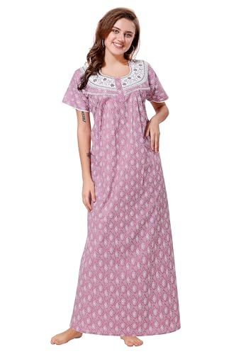 Image of Soulemo Women's Pure Cotton Floor Length Nighty 1682