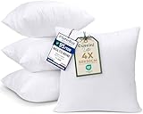 Utopia Bedding Set di 4 Cuscini, 50 x 50 cm Imbottitura per Cuscini, Cuscini Divano, Cuscino Interno (Bianco)