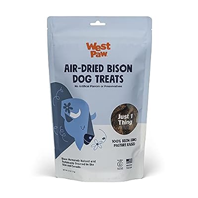 WEST PAW Air Dried Bison Lung Dog Treats – Farm Fresh Bison Lung Snacks for Dogs – Wholesome Canine Treat – Vitamins, Minerals, Proteins – One-Ingredient Treat – 2.5 Oz. (1 Pack)