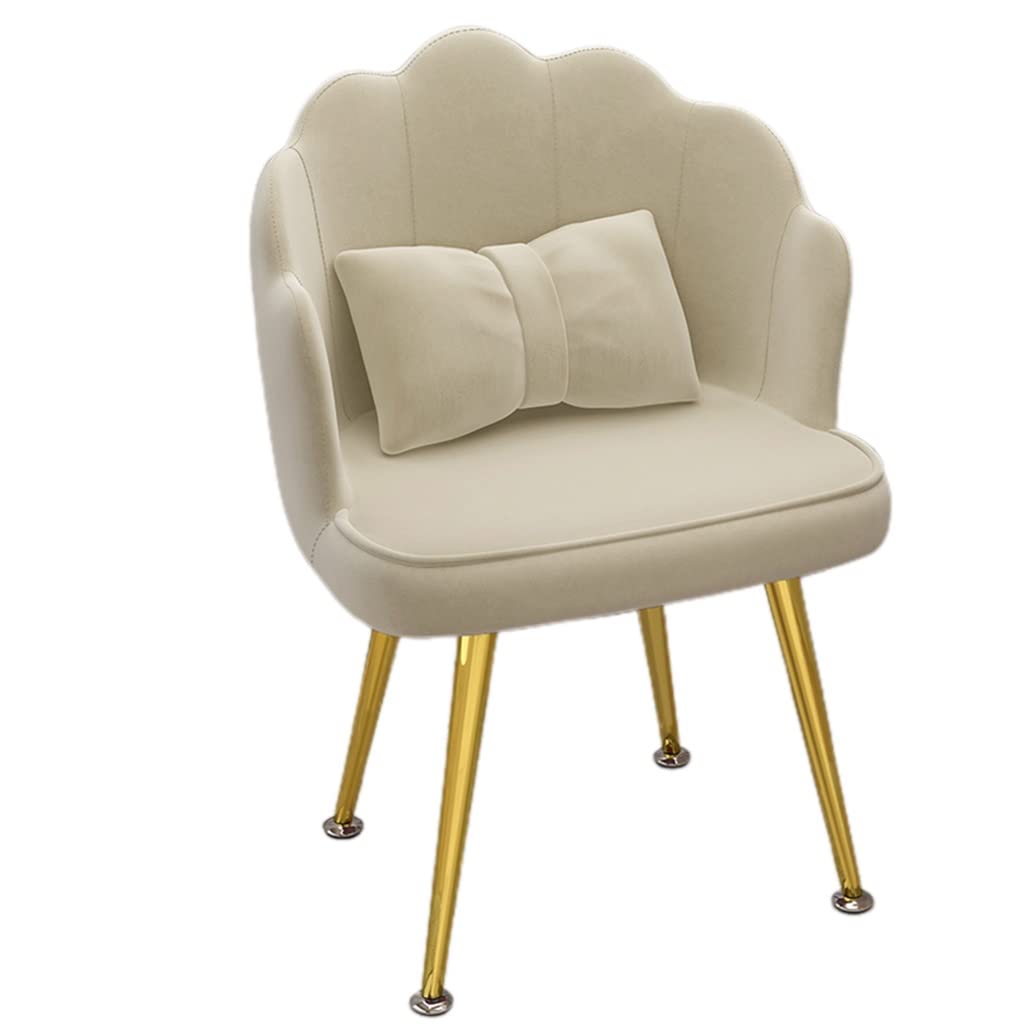 BREZO Sedia for Trucco, Sedia Camera Da Letto, Senza Ruote, Girevole a 360°, Adatta for Soggiorno e Camera Da Letto (Color : Yellow